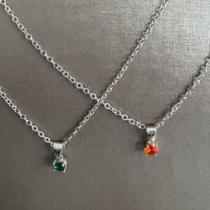 🎉 5 for $25. Effie two gemstone pendants and chains